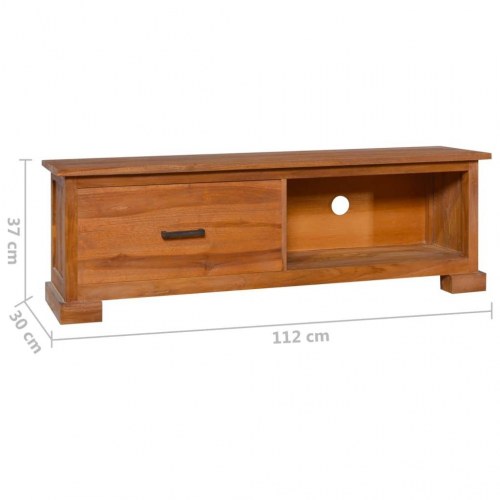 Tv-skab 112x30x37 cm massivt teaktræ