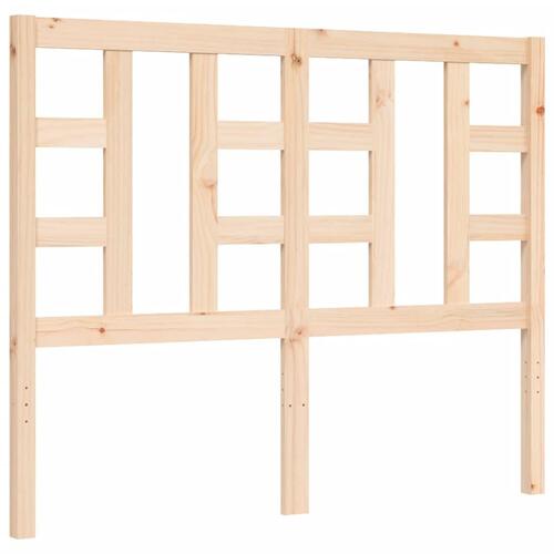 Sengeramme med sengegavl 120x200 cm massivt træ hvid