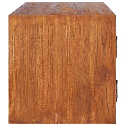 Væghængt tv-skab 90x30x30 cm massivt teaktræ