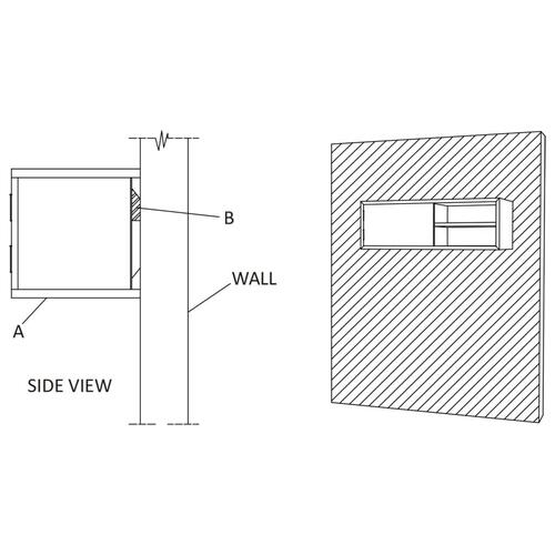 Væghængt tv-skab 90x30x30 cm massivt teaktræ