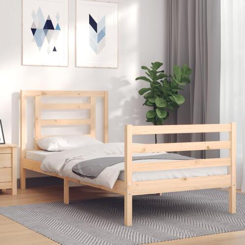 Sengeramme med sengegavl Single massivt træ