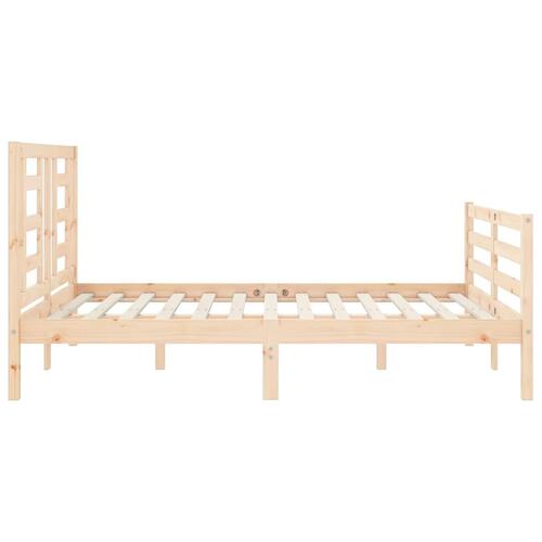 Sengeramme med sengegavl Small Double massivt træ