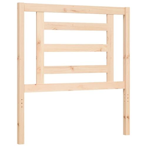 Sengeramme med sengegavl 90x200 cm massivt træ