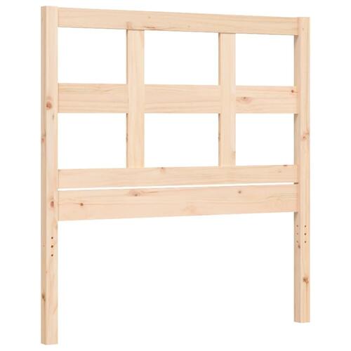 Sengeramme med sengegavl 90x200 cm massivt træ