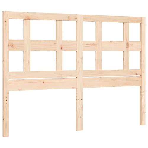 Sengeramme med sengegavl 120x200 cm massivt træ hvid