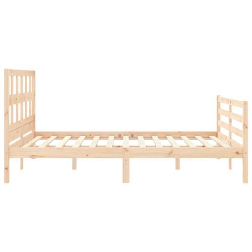 Sengeramme med sengegavl 160x200 cm massivt træ