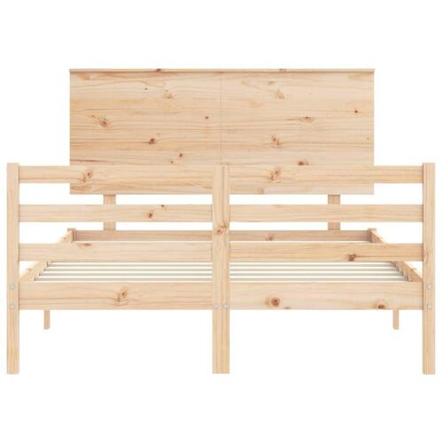 Sengeramme med sengegavl Small Double massivt træ