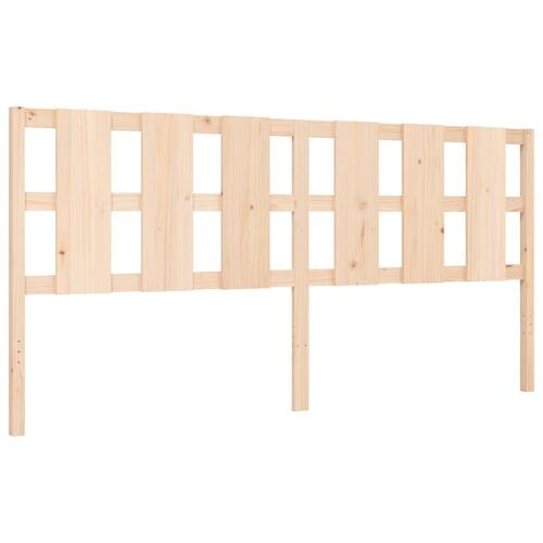 Sengeramme med sengegavl 180x200 cm massivt træ