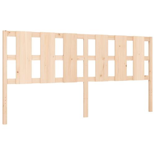 Sengeramme uden madras 200x200 cm massivt fyrretræ