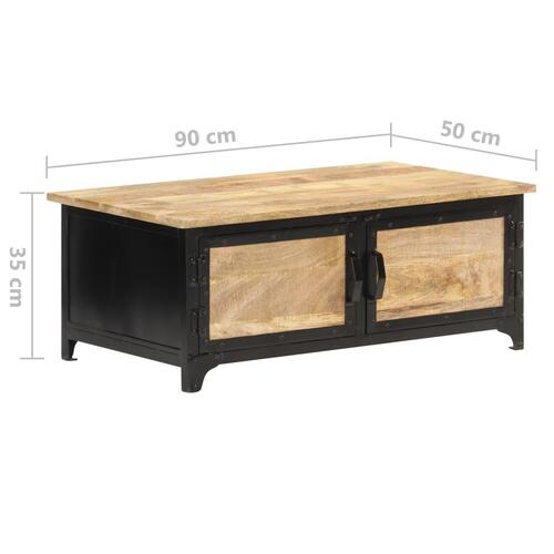 Sofabord 90x50x35 cm massivt mangotræ