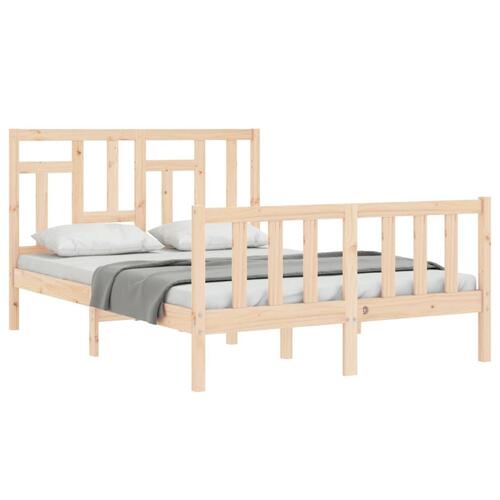 Sengeramme med sengegavl Small Double massivt træ