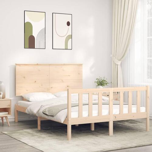 Sengeramme med sengegavl Small Double massivt træ