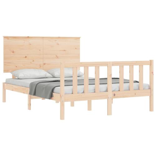 Sengeramme med sengegavl Small Double massivt træ