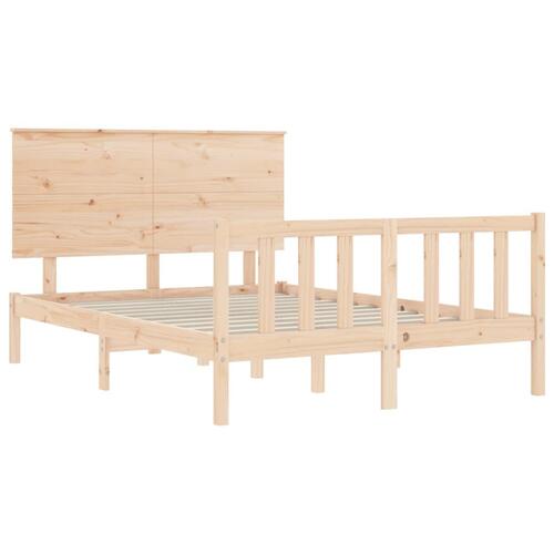 Sengeramme med sengegavl Small Double massivt træ