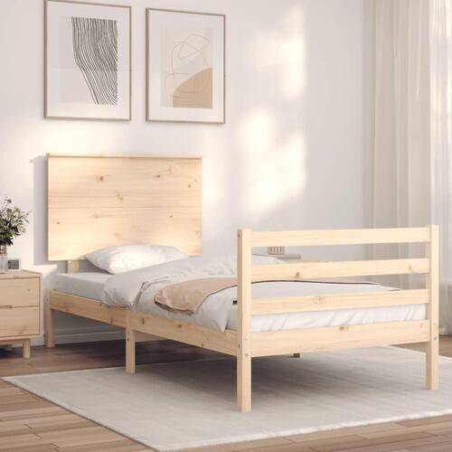 Sengeramme med sengegavl Small Single massivt træ