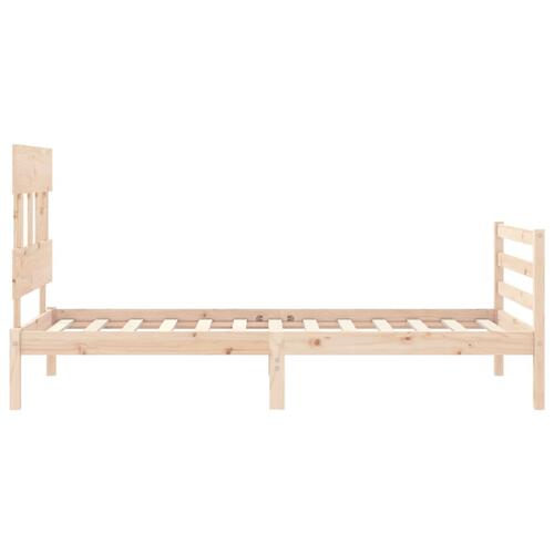 Sengeramme med sengegavl 90x200 cm massivt træ