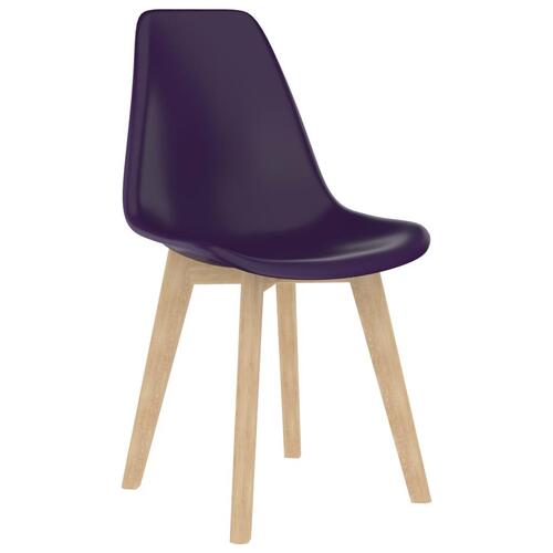 Spisebordsstole 6 stk. plastik lilla