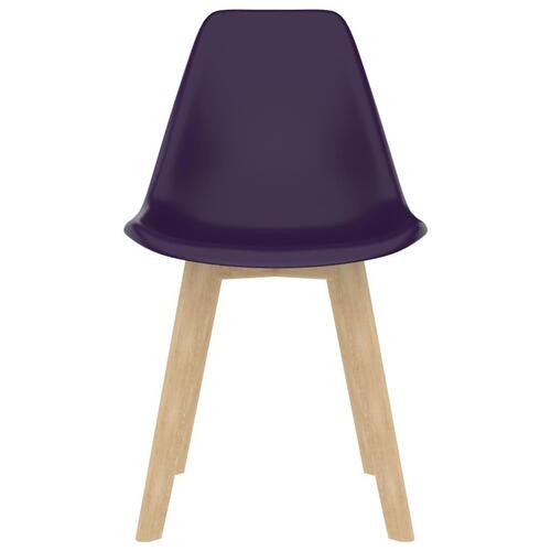Spisebordsstole 6 stk. plastik lilla