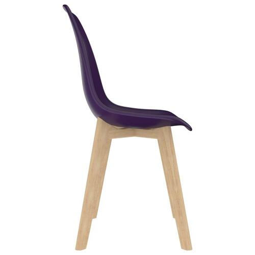 Spisebordsstole 6 stk. plastik lilla