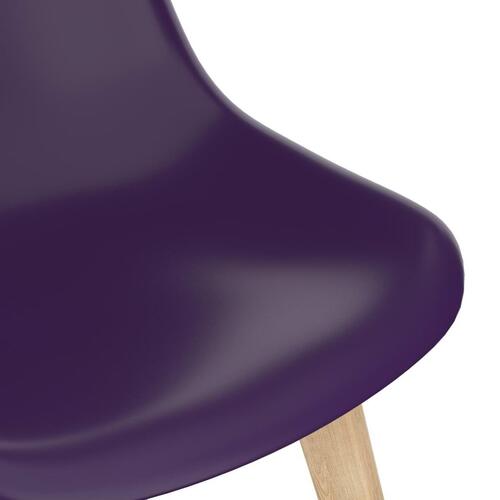 Spisebordsstole 6 stk. plastik lilla