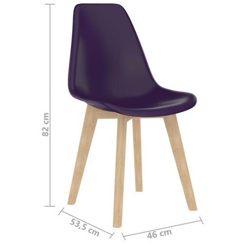 Spisebordsstole 6 stk. plastik lilla