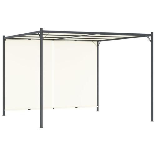 Pergola med justérbart tag 3x3 m stål cremefarvet