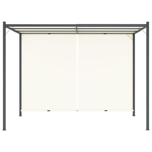 Pergola med justérbart tag 3x3 m stål cremefarvet