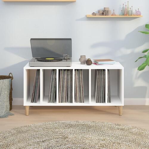 Vinylskab 100x38x48 cm konstrueret træ hvid