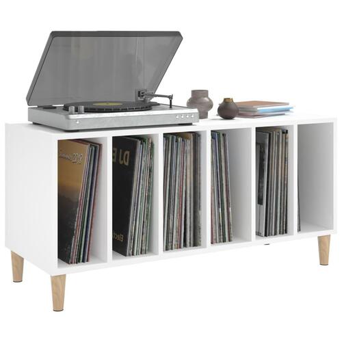 Vinylskab 100x38x48 cm konstrueret træ hvid