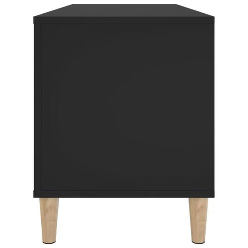 Vinylskab 100x38x48 cm konstrueret træ sort