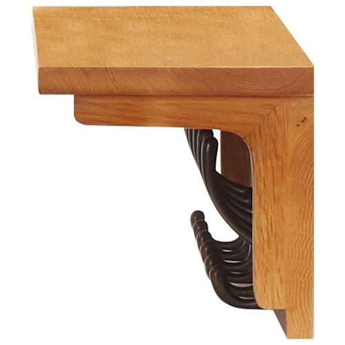 Knagerække 60x16x16 cm massivt egetræ