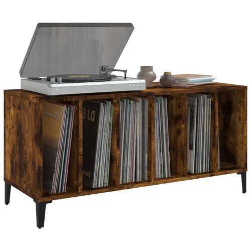 Vinylskab 100x38x48 cm konstrueret træ røget egetræsfarve