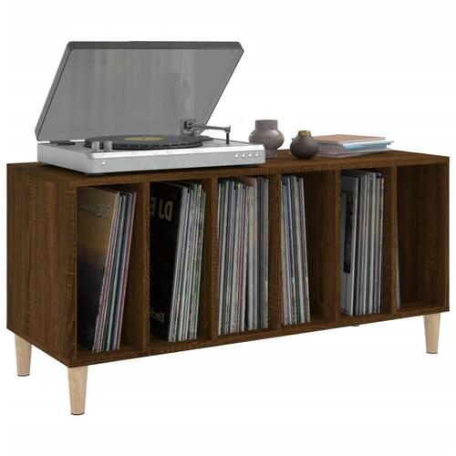 Vinylskab 100x38x48 cm konstrueret træ brun egetræsfarve
