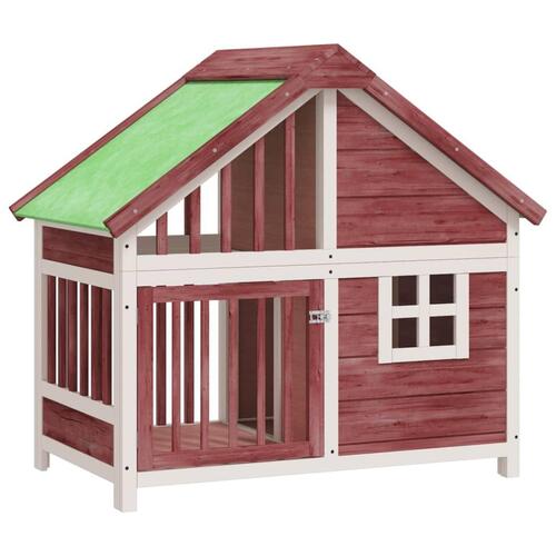 Hundehus 96x60,5x87 cm massivt fyrretræ mokkafarvet