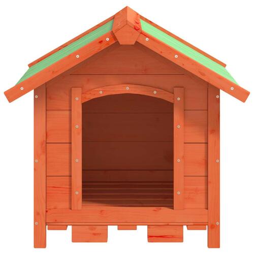 Hundehus 65x65x61,5 cm massivt fyrretræ brun