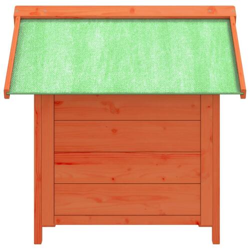 Hundehus 65x65x61,5 cm massivt fyrretræ brun