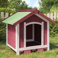 Hundehus 65x65x61,5 cm massivt fyrretræ mokkafarvet