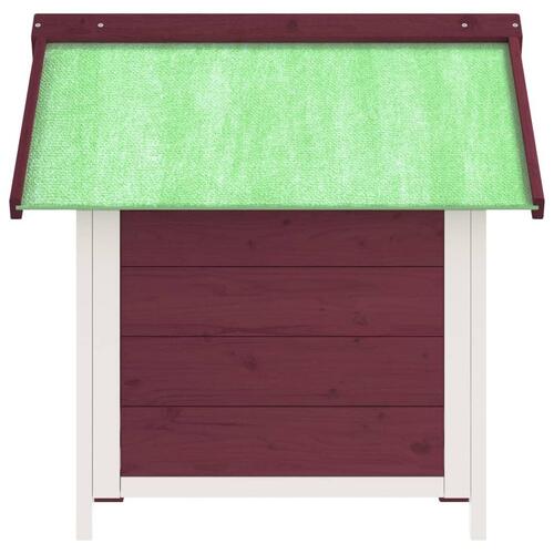 Hundehus 65x65x61,5 cm massivt fyrretræ mokkafarvet
