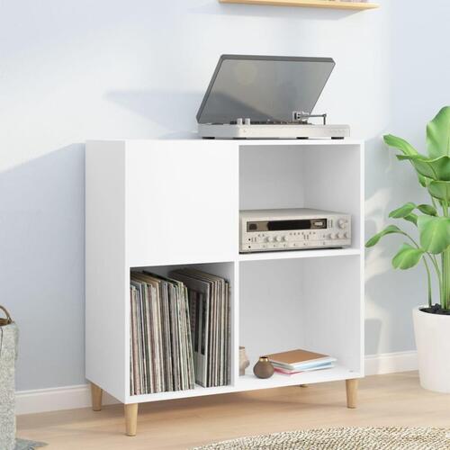 Vinylskab 84,5x38x89 cm konstrueret træ hvid