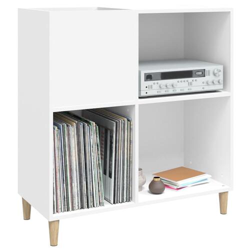 Vinylskab 84,5x38x89 cm konstrueret træ hvid