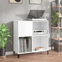 Vinylskab 84,5x38x89 cm konstrueret træ hvid