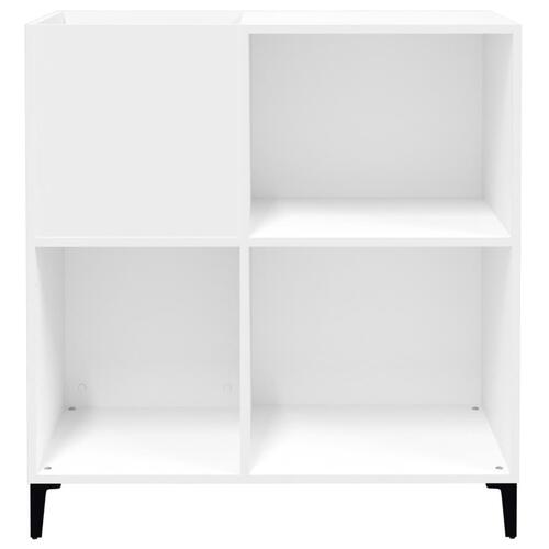 Vinylskab 84,5x38x89 cm konstrueret træ hvid