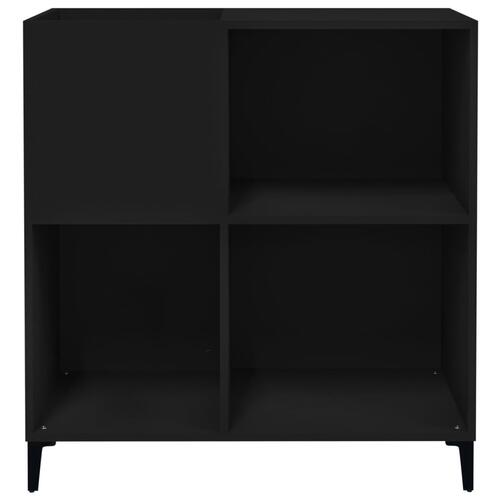 Vinylskab 84,5x38x89 cm konstrueret træ sort