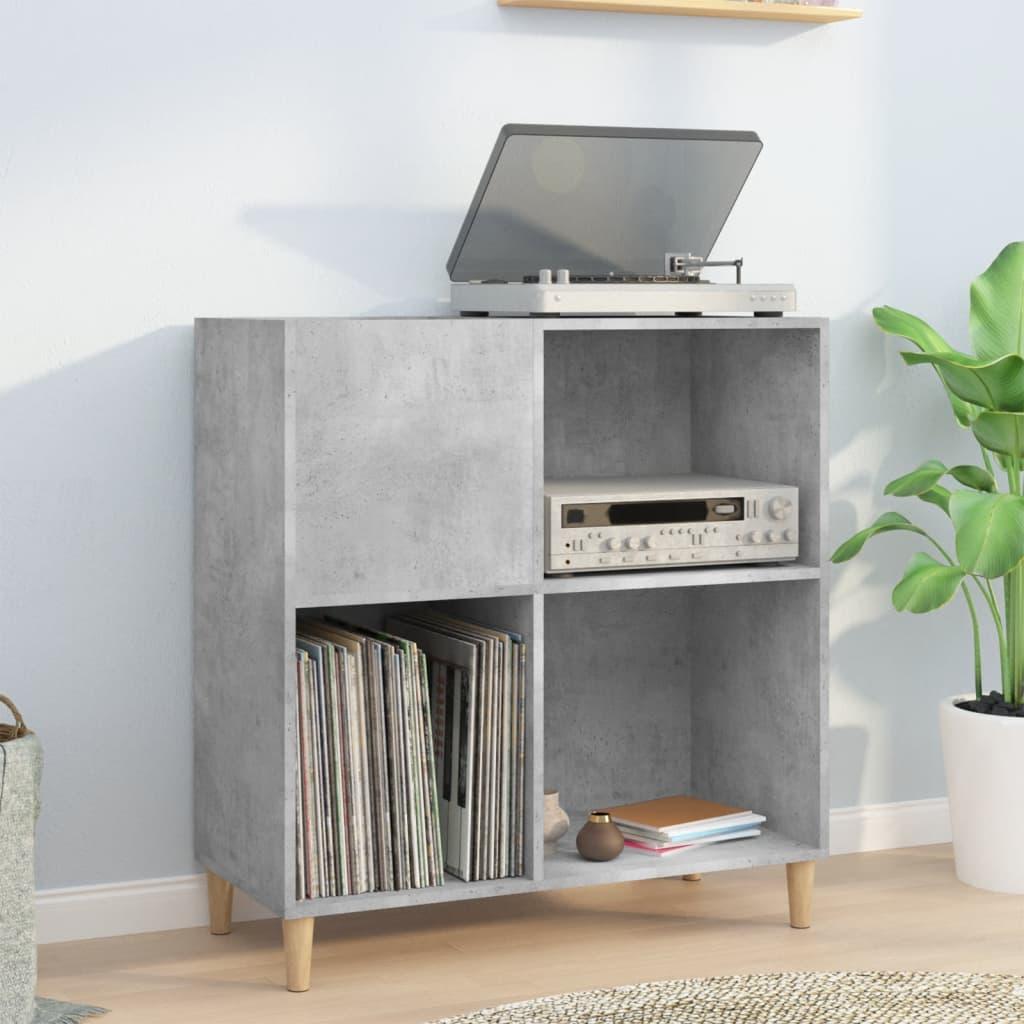 Vinylskab 84,5 × 38 × 89 cm i konstrueret træ - betongrå billede