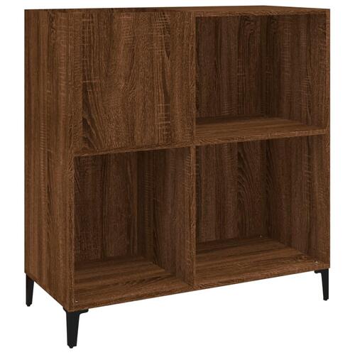 Vinylskab 84,5x38x89 cm konstrueret træ brun egetræsfarve