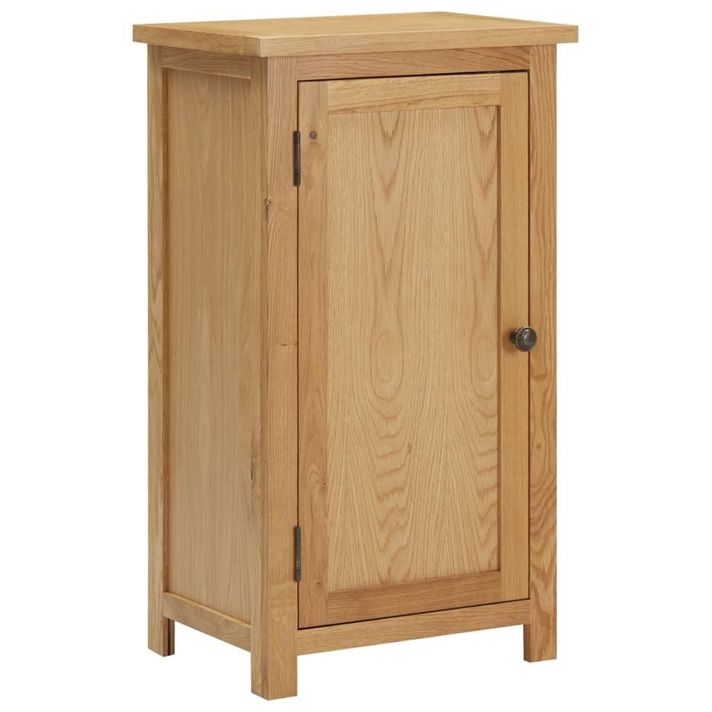 Skab i massivt egetræ 45 x 32 x 85 cm - sideskab med 1 låge billede