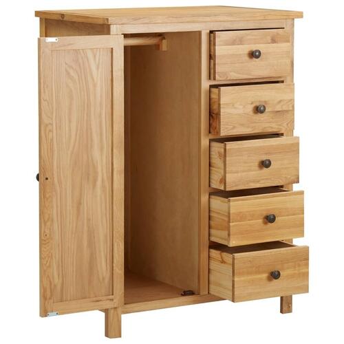 Klædeskab 76x52x105 cm massivt egetræ