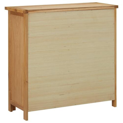 Vinskab til 11 flasker 80x32x80 cm massivt egetræ