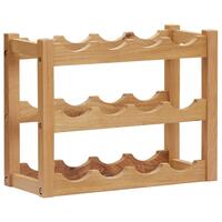 Vinreol til 12 flasker 47x21x36 cm massivt egetræ
