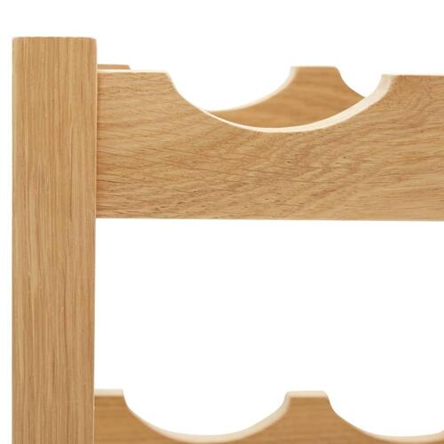 Vinreol til 12 flasker 47x21x36 cm massivt egetræ